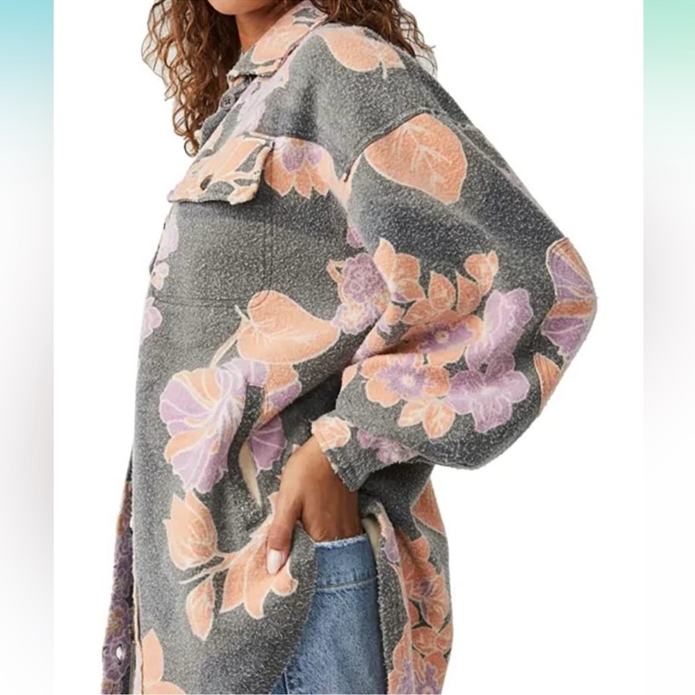 NWT ✨Free People✨ Floral Printed Jacket/Shacket - Picture 5 of 5